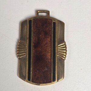 Vintage Art Deco Brass & Copper Pendant
